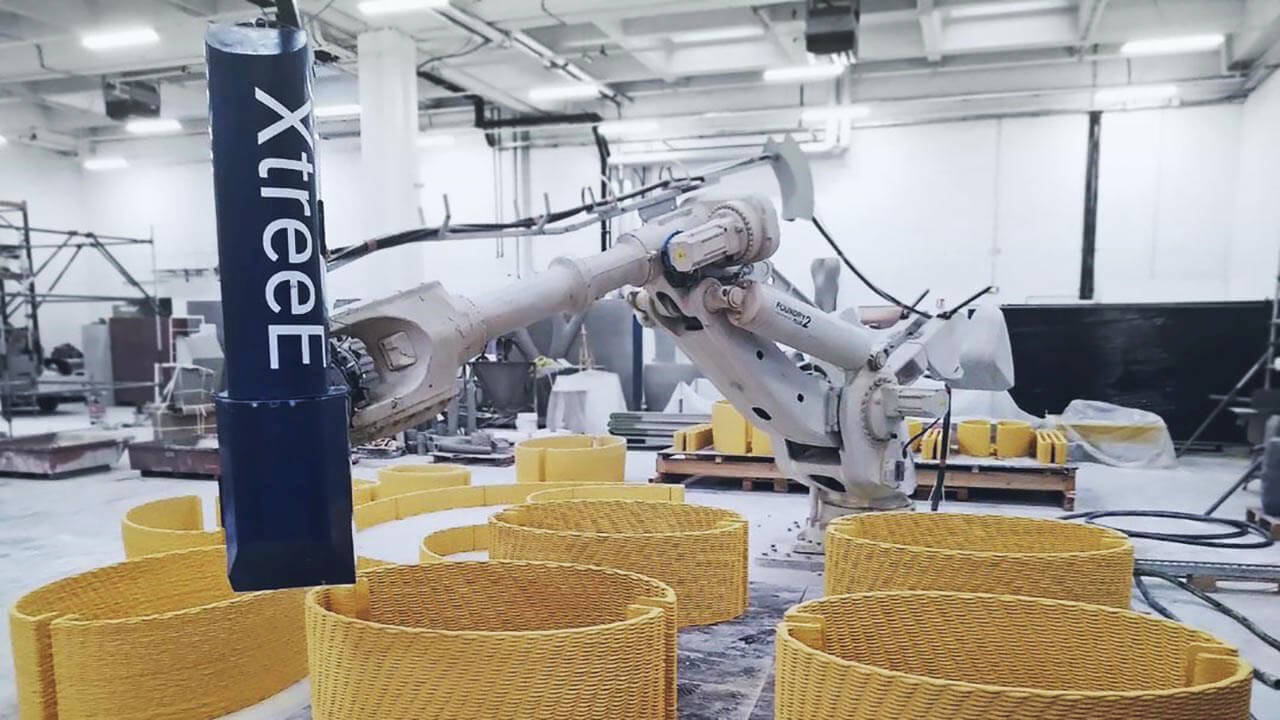 XtreeE - Large Scale 3D Concrete Printing, ABB robot 3D printing, additive manufacturing, 3DCP